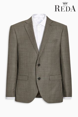 Taupe Signature Tailored Fit Suit Jacket